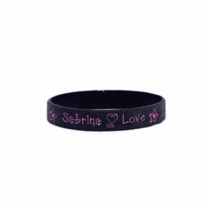 Rubber Bracelets - Black and Pink