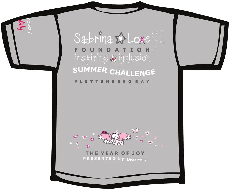 Back of the melange grey 2026 Year of Joy T-shirt