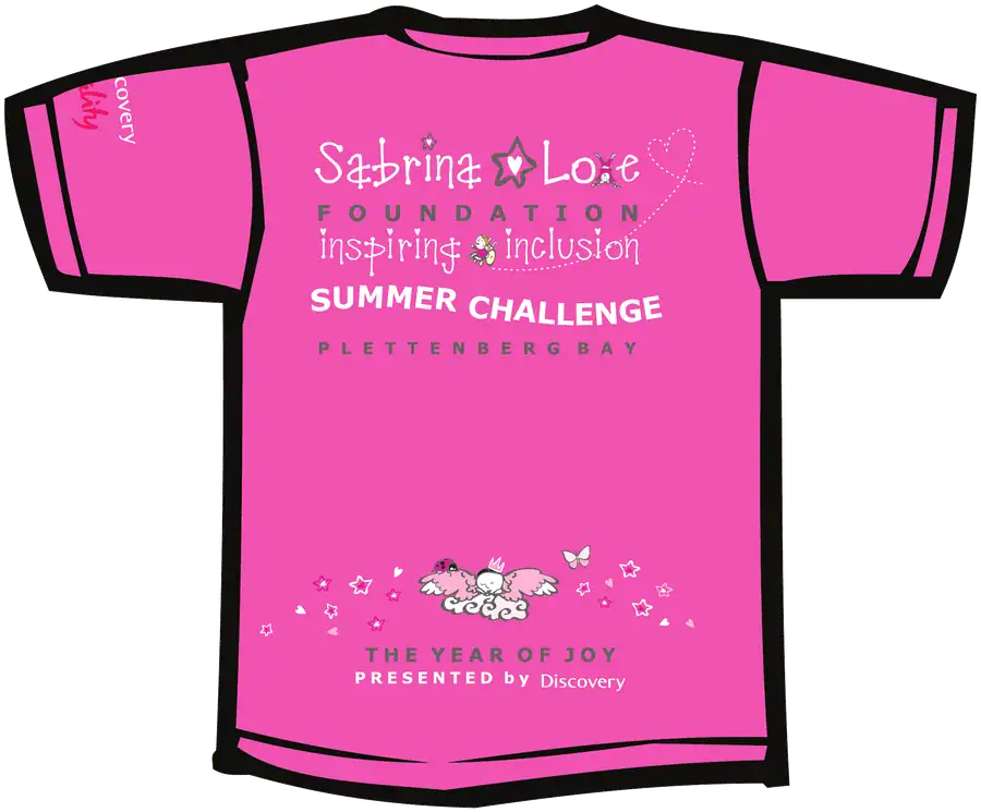 Back of the pink 2026 Year of Joy T-shirt